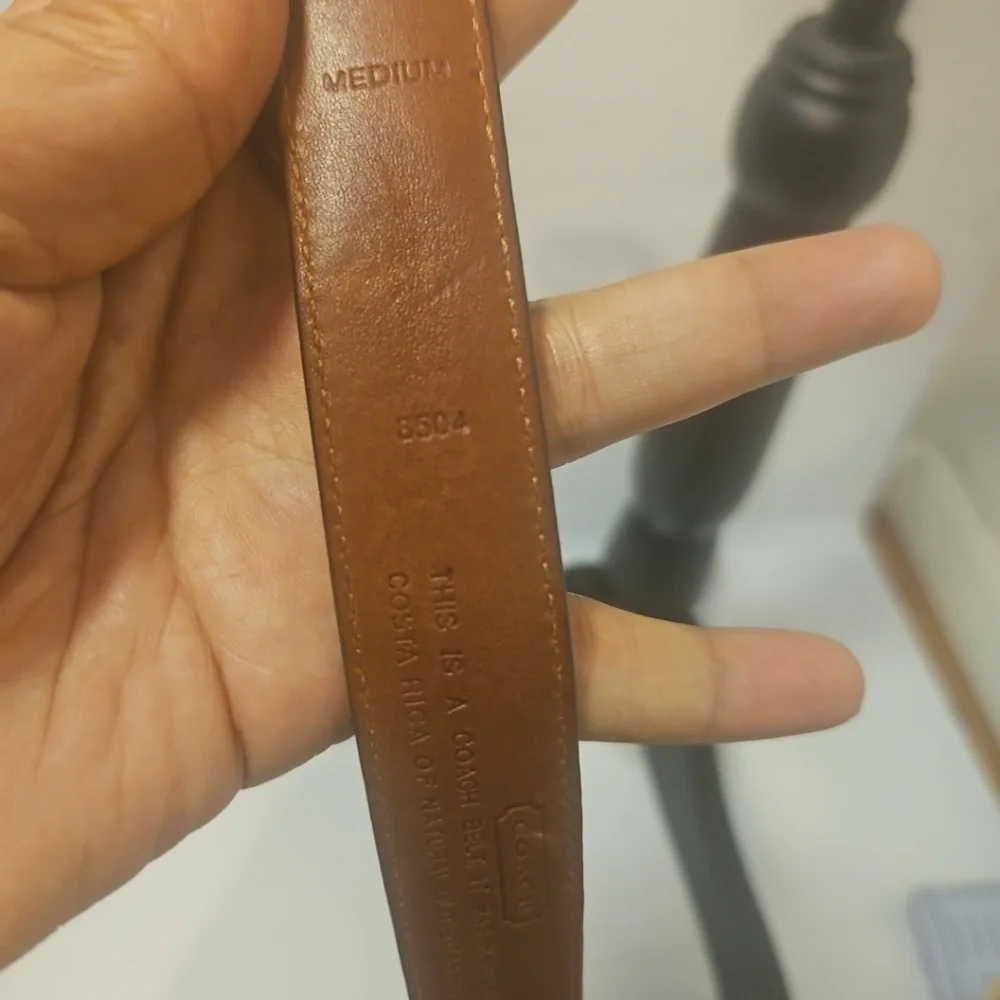 Rare Vintage Coach 8504 Brown Leather Belt – Medium – Made in Costa Rica